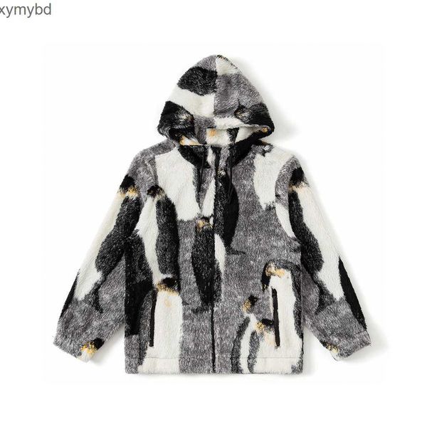 

luxury designer oversized fur coat hooded sweater womens mens winter knitted neck sweater fashion alphabet pattern khaki long-sleeved zipper, Black