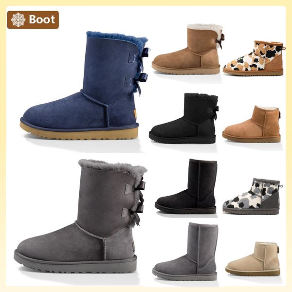 

new ultra mini boot classic australia women snow designer tasman maroon winter boots ladies platform fur australian mini suede sheepskin woo, Black