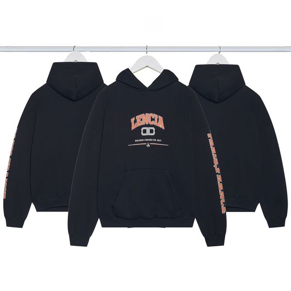 

blcg lencia autumn winter oversize hoodies men carbonized compact spinning fabric wardrobe essentials sweatshirts warm plus size brand cloth, Black