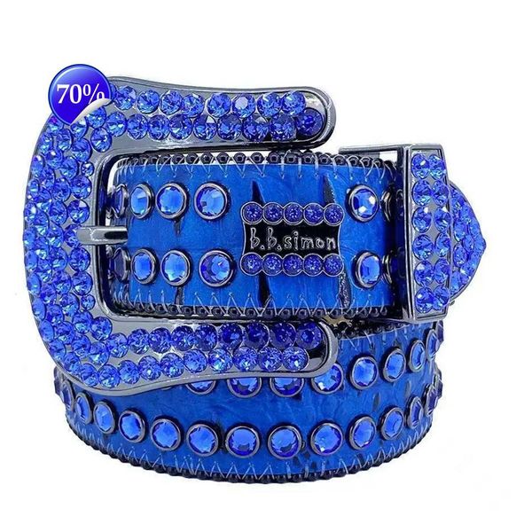 

1fashion designer belts women mens bb simon rhinestone belt with bling rhinestones width 4.0cm waistbandl, Blue;gray