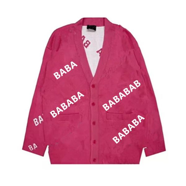 

cardigan designer woman sweater womens sweaters man knit jumper button letter v neck fashion lady clothing fall winter coat long sleeve for, White;black