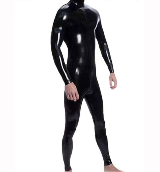 

men039s body shapers 4pcsset wetlook pvc men bodysuit fitness clothing bodybuilding clothes shaper full coat zentai tights cat7653534, Black;brown