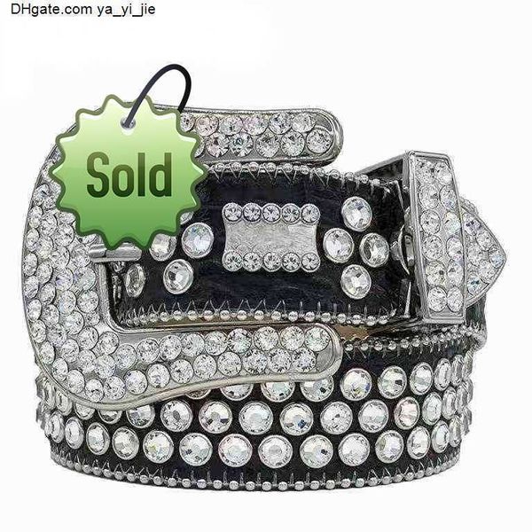 

2Belt 2022 Designer Bb Simon Belts for Men Women Shiny diamond belt white cintura uomo boosluxurygaa