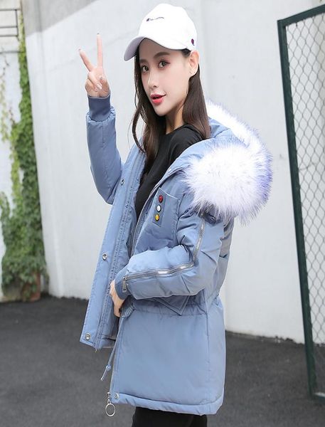 

winter 2020 jacket new women parka korean clothes down cotton coat large fur collar puffer womens jackets d12202 kj44666672456, Black