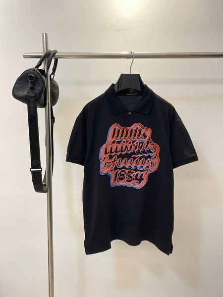 

men's plus tees & polos round t-shirt plus size neck embroidered and printed polar style summer wear with street pure cotton 2hhm, Black;brown