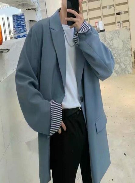 

blazers men loose allmatch simple korean leisure britishstyle trendy suitmale harajuku ulzzang retro daily ins streetwear m9774307, White;black