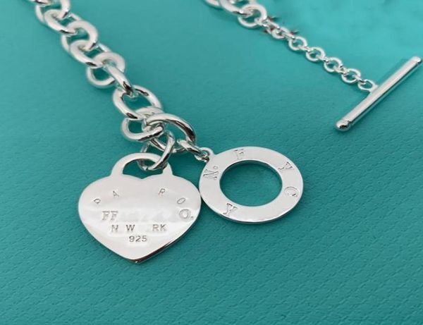 

chains 2021 highquality tif 925 11 classic cross buckle heartshaped brand necklace luxury jewelry fashion couple women6357133, Silver