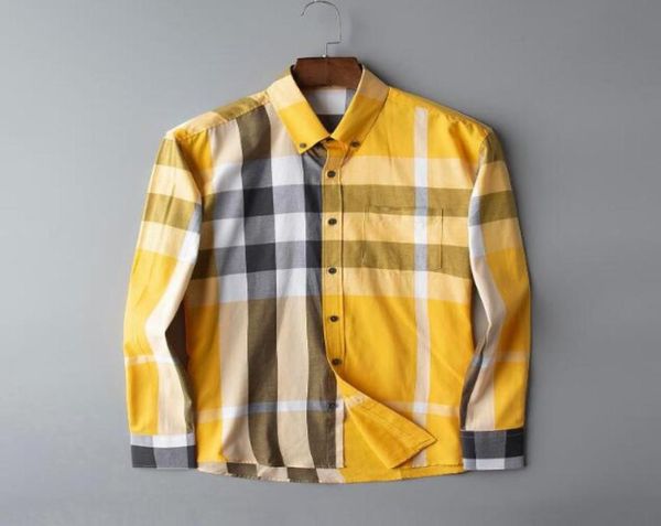 

men039s casual shirts designers menswear fashion society red check men solid color business casual long sleeve pocket shirt m33628147, White;black