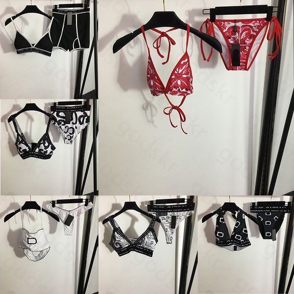 

fashion brand women bikini hollow swimwear designer print swimsuits backless beach swimsuits beach bathing two piece, White;black