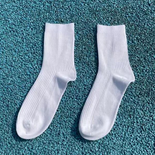 

men women socks embroidery autumn winter fashion black white