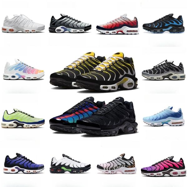 

2023 mens tn running shoes tns plus tan black red wolf grey silver white beige olive blue gradient fuchsia yellow chaussures requin men wome