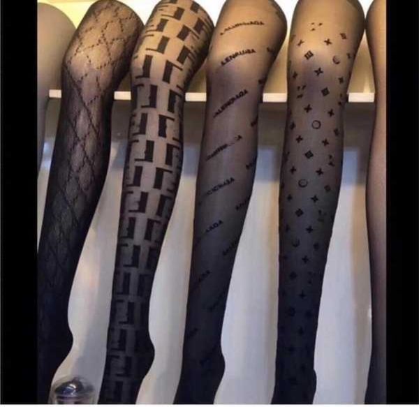 

gb letter pantyhose hollow out mesh flocking pants thin fishing net socks flesh through bottom stockings c02243599204, Black;white