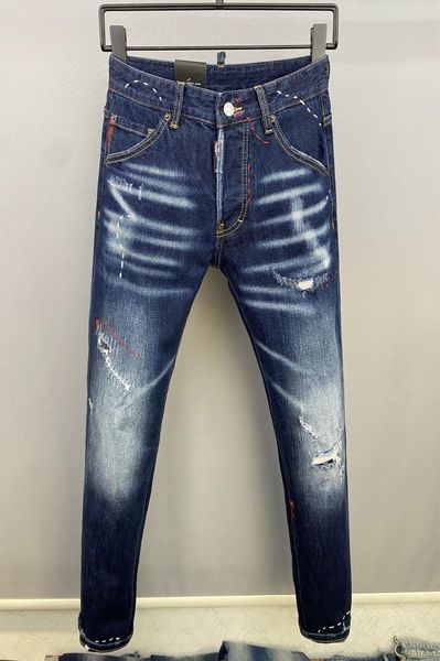 

2022 new men jeans hole light blue dark gray italy brand man long pants trousers streetwear denim skinny slim straight biker jean 4278310
