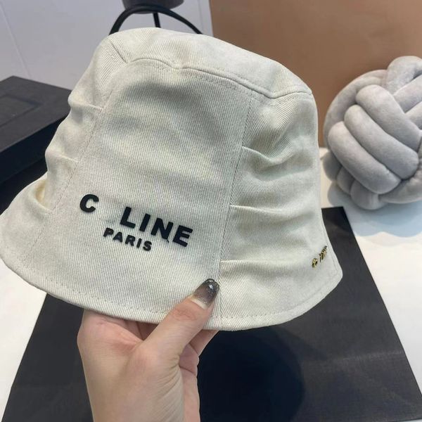 

designer bucket hat fitted hats sun prevent bonnet letter design fashion sunshade cap temperament versatile hat couple travel wear good, Blue;gray