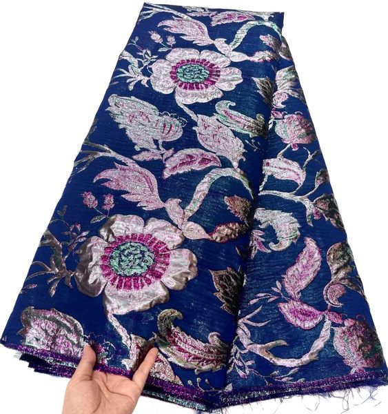 

embroidery jacquard 5 yards lace fabric nigerian women birthday party formal dress ladies brocade clothing textile female sewing craft premi, Black;white