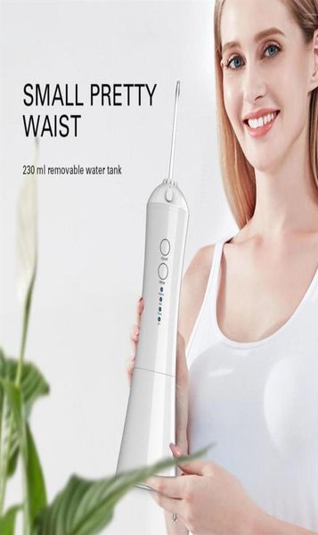 

3 modes portable electric oral irrigator usb rechargeable dental irrigator 3 tips water dental flosser water jet teeth cleaner248x6645608