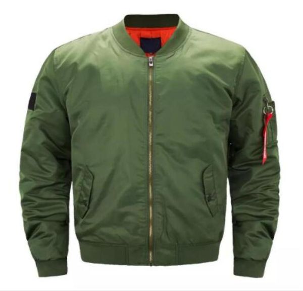 

mens jackets autumn winter male solid color coats spring ma1 bomber jakcet mans pilot outerwear9883463, Black;brown