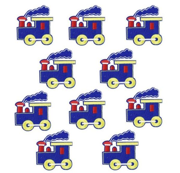 

10 pcs locomotive embroidery patches for clothing iron patch for clothes applique sewing accessories stickers badge on cloth iron 4775449, Black