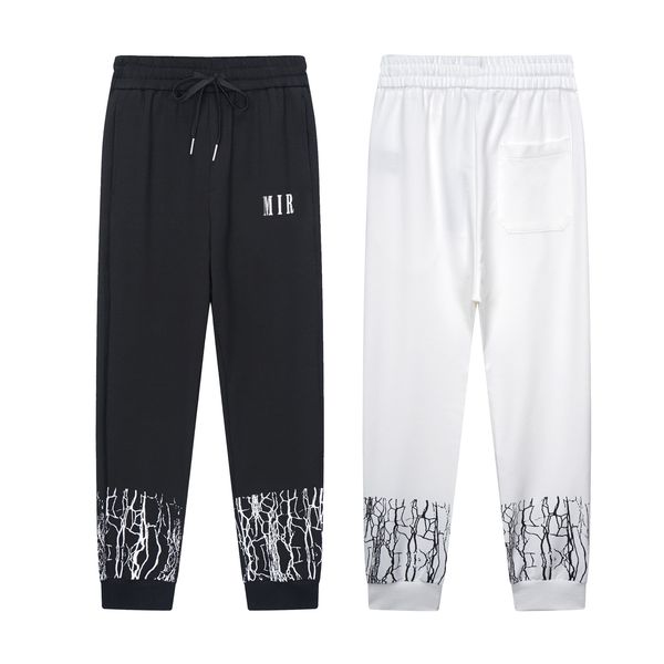 

designer cashew flower full print pants high street fashion casual sweatpants men's and women's loose girth sweatpants trend m-xxl, Black