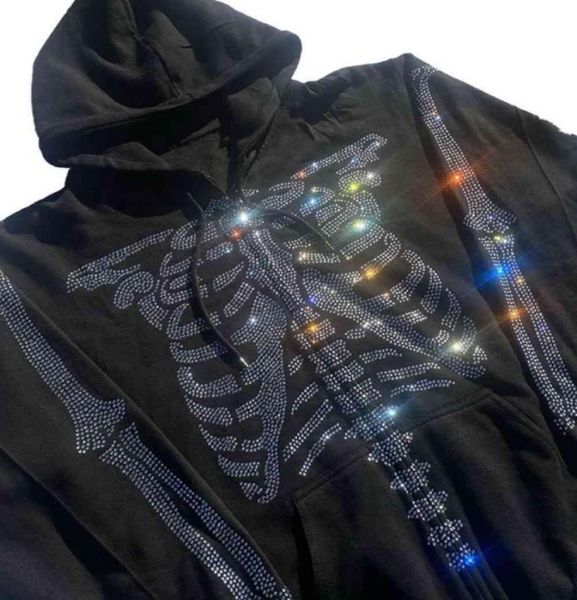 

custom rhine transfers printing zip up hoodie rhine skeleton hoodiea5+6626416, Black