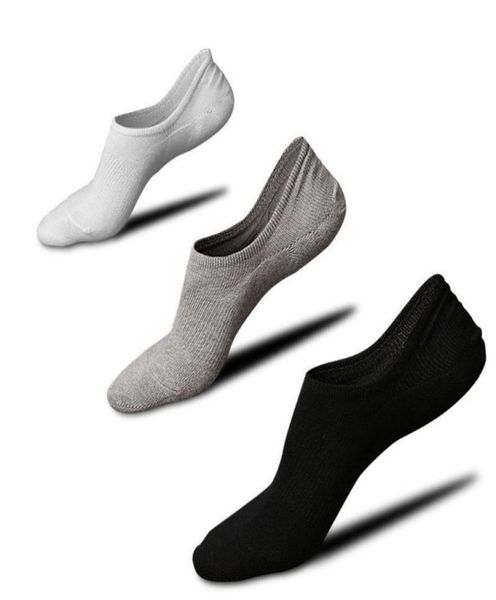 

5 pairs mens low cut no show cotton boat socks ankle nonslip grip silicone reinforced invisible solid color hosiery3417073, Black