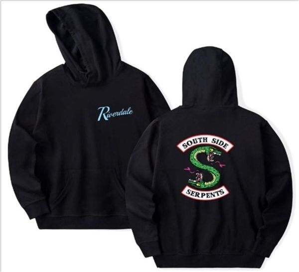 

serpents hoodie men women south side riverdale southside boys girls oversize sweatshirts pullover hoodies streetwear y2009156496455, Black