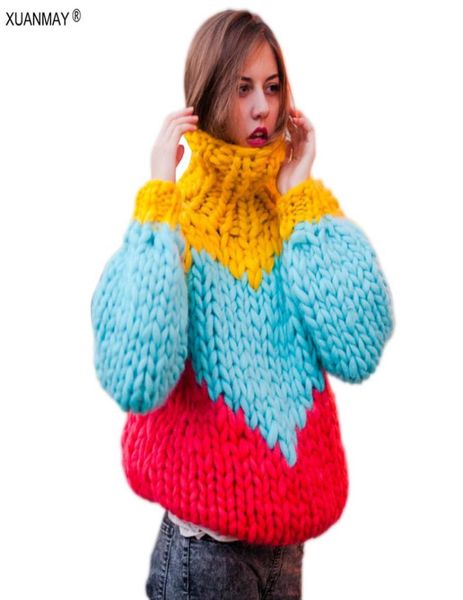 

ms winter streetwear costume handmade weave thick turtleneck sweater loose 5xl thick sweater line pullover winter coat3793350, White;black