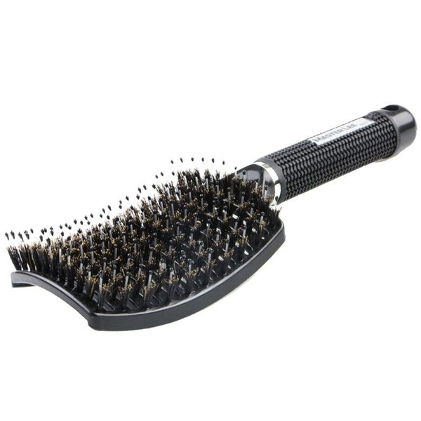 

fast dry hair comb detangling hair brush massage combs hollow out wet curly hair brushes fluffy barber comb salon hair styling tools 2463, Silver