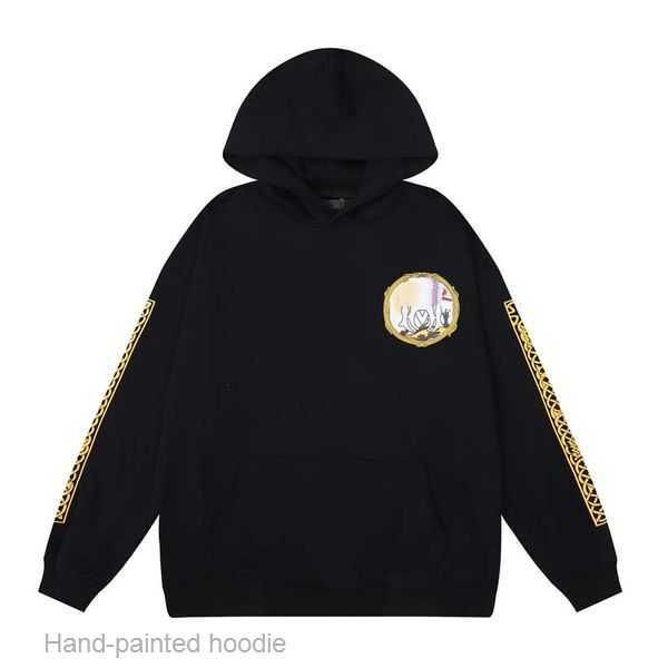 

personalized hand-painted logo hoodiedesigner mens hoodie womens letter street autumn and winter fashion sweatshirt loose jumper 02 3, Black