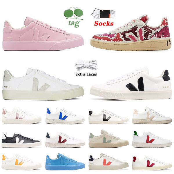 

2024 fashion designer veja casual shoes white black red women mens vejas campo chromeleather esplar v- cwl recife trainers loafers luxury