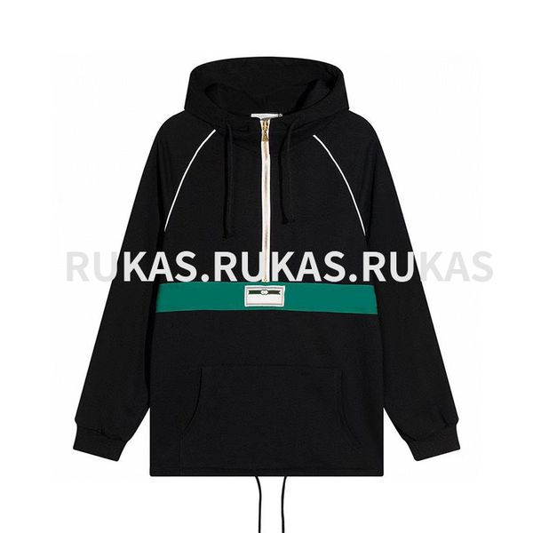 

fashion zipper pullover hoodie simple casual hoodie new fashion letters men and women with the same fashion pattern printed long-sleeved hoo, Black