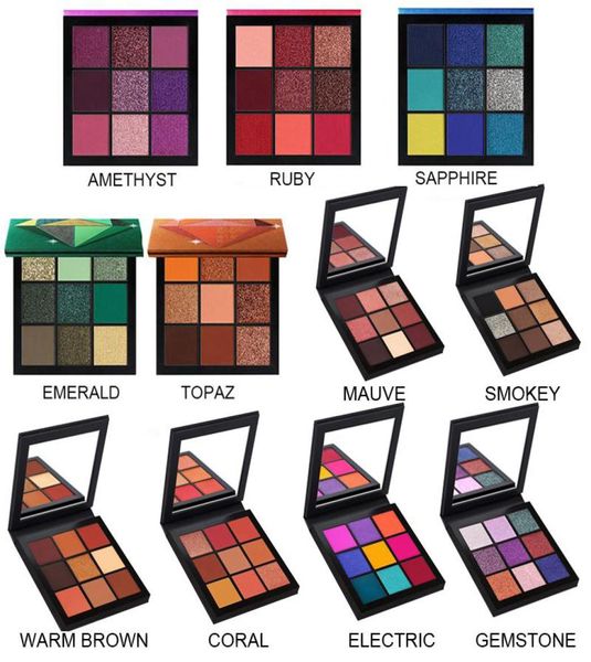 

neon 9 colors beauty makeup eyeshadow palette shimmer matte palette emmrald sapphire rube amethyst z cosmetics ma2983246