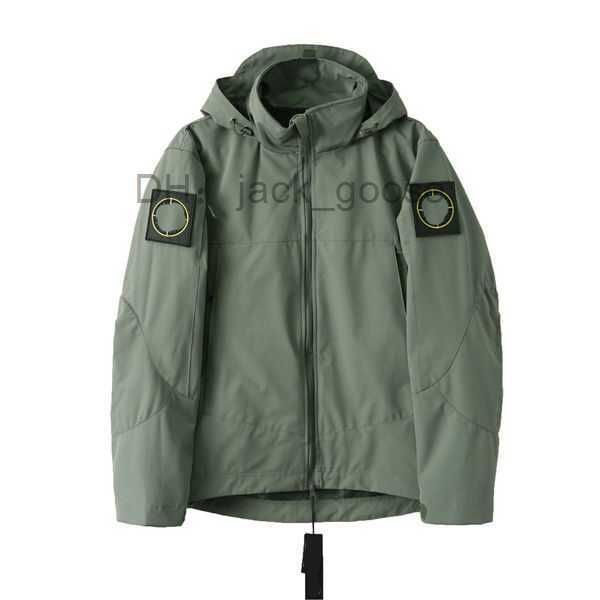 

stone brand fashion designer men's jacket standard function waterproof coat casual light hooded and women's island 3 frlx, Black;brown