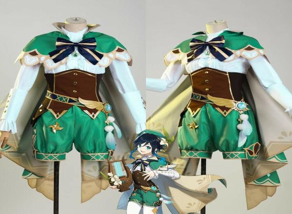 

genshin impact venti costume cosplay suit01234567895930021, Black