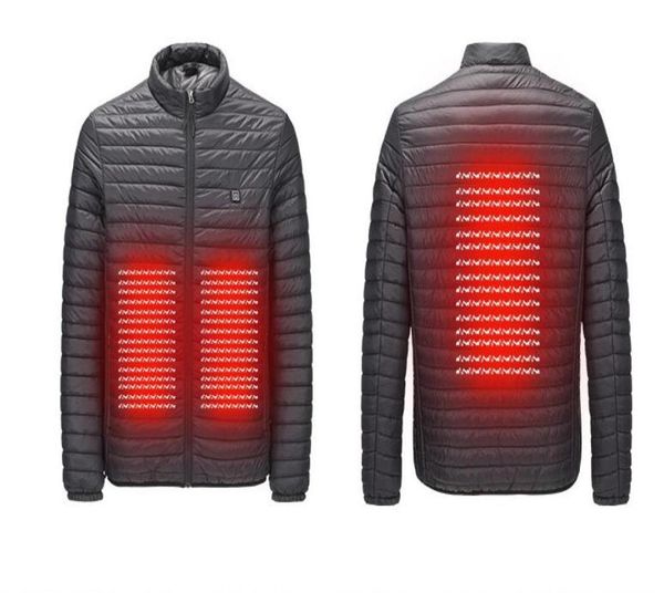 

men women heating jacket winter outdoor usb infrared hooded hiking electric thermal sports climbing hiking coat3467298, Blue;black