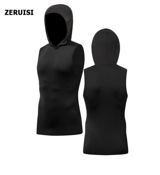 

3d print bodybuilding tank men muscle hooded vest male gym fitness tights guy sleeveless clothing breathable highelastic hoo5919220, White;black