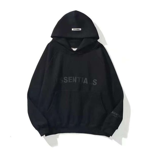 

ess warm hooded hoodies designer mens womens fashion streetwear pullover sweatshirts loose hoodies lovers clothing550, Black