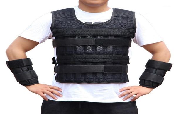 

est 20kg weighted vest adjustable loading weight jacket exercise weightloading boxing training waistcoat ty663999905, Black;white