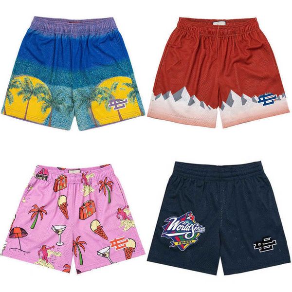 

classics luxury men's ee shorts fashion basic short designers new york city skyline man women casual sports pants summer pant gym mesh, White;black