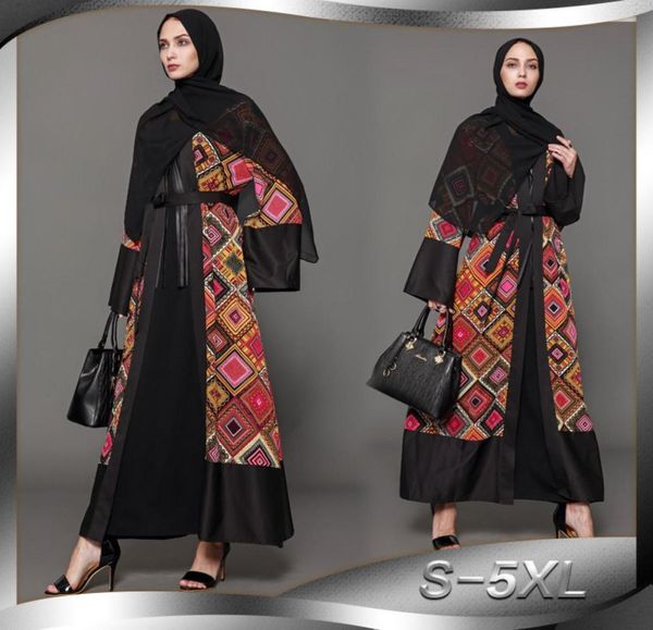 

plus size 5xl abaya dubai printed plaid hijab muslim dress qatar uae abayas women jilbab robe musulmane turkish islamic dress6149591, Red