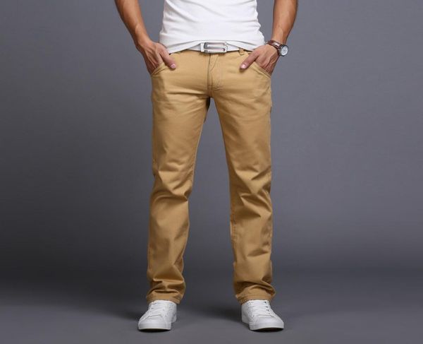 

whole2016 new men business casual slim pants midwaist trousers fashion mens straight cargo pants chinos brand clothing homme4916735, Black