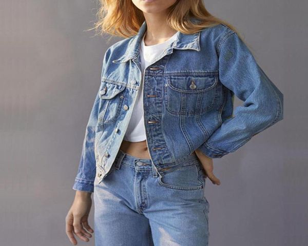 

denim solid color oversized long denim jacket04243419, Black;brown