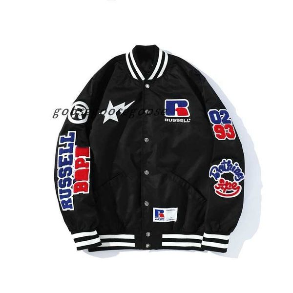 

mens jacket designer jacket varsity jacket baseball uniform spring autumn casual coat embroidery fashion tide sports loose coat sweatshirt m, Black;brown