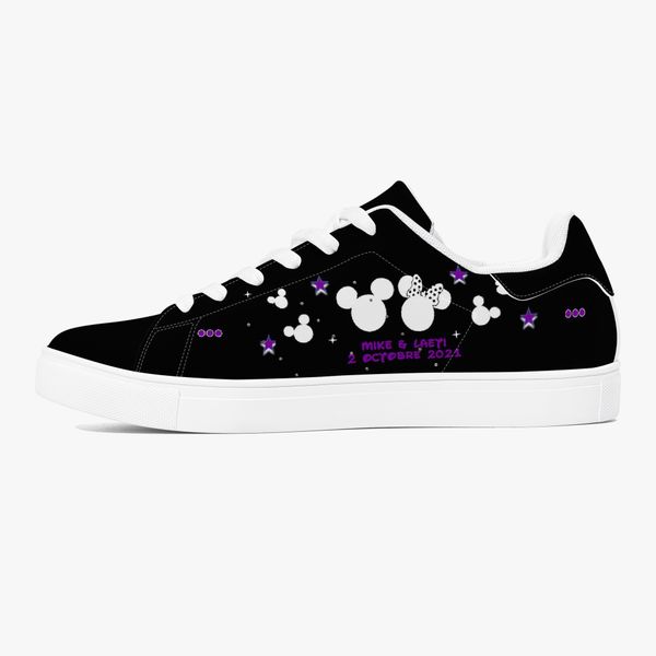 

customized shoes men's fashionable casual shoes diy women's shoes white background black mickey mouse f3-103