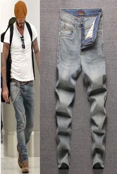 

whole young men039s jeans spring and autumn new straight loose jeans men039s korean fashion casual pants men5396665, Blue
