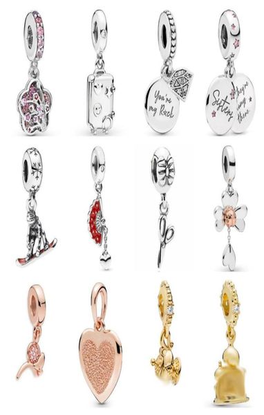 

925 silver fit p stitch bead spring new charm pendant with diy charms bracelet charm beads dangle diy jewelry accessories2101193, Bronze;silver