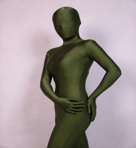 

full body lycra spandex catsuit dark green sxxl01234568834581, Black