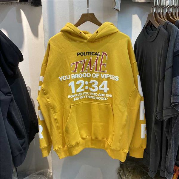 

oversize personalized foam printing rrr123 hoodie men black red yellow casual heavy fabric fashion men women pullover