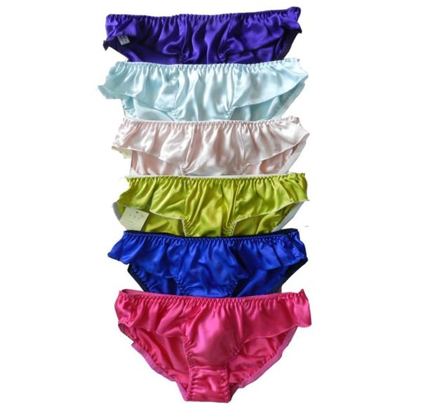 

6pcs women039s silk bikini underwear briefs0123456785483649, Black;pink