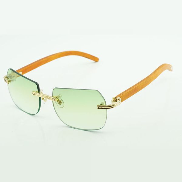 

new accessory natural chamfered wood sunglasses 0286o with new hardware and orange wooden legs size: 56-18-140 mm, White;black